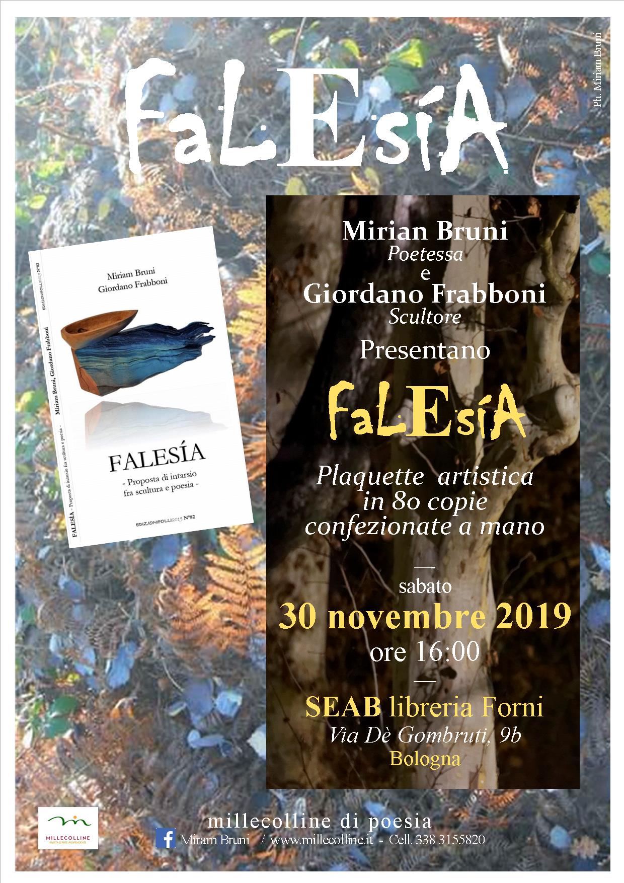 Falesìa, tre poesie recitate dall'autrice che sarà in libreria SEAB-Forni il 30 novembre. « millecolline